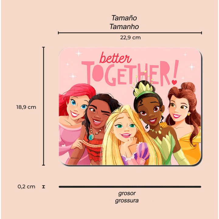 ERT GROUP Estoreta de ratolí PRINCESAS DISNEY 22X18 CM