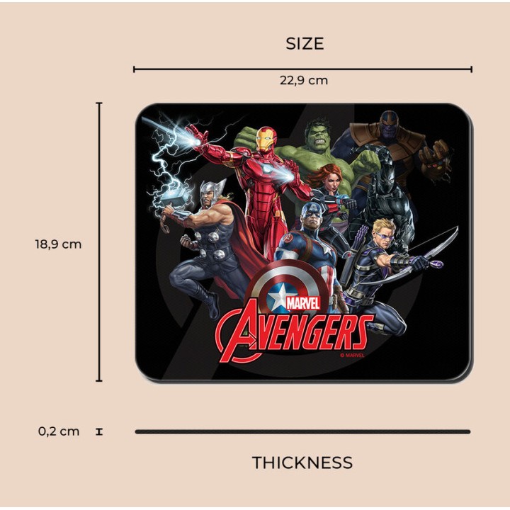 ERT GROUP Egérpad MARVEL VENGADORES AVENGERS 22X18 CM