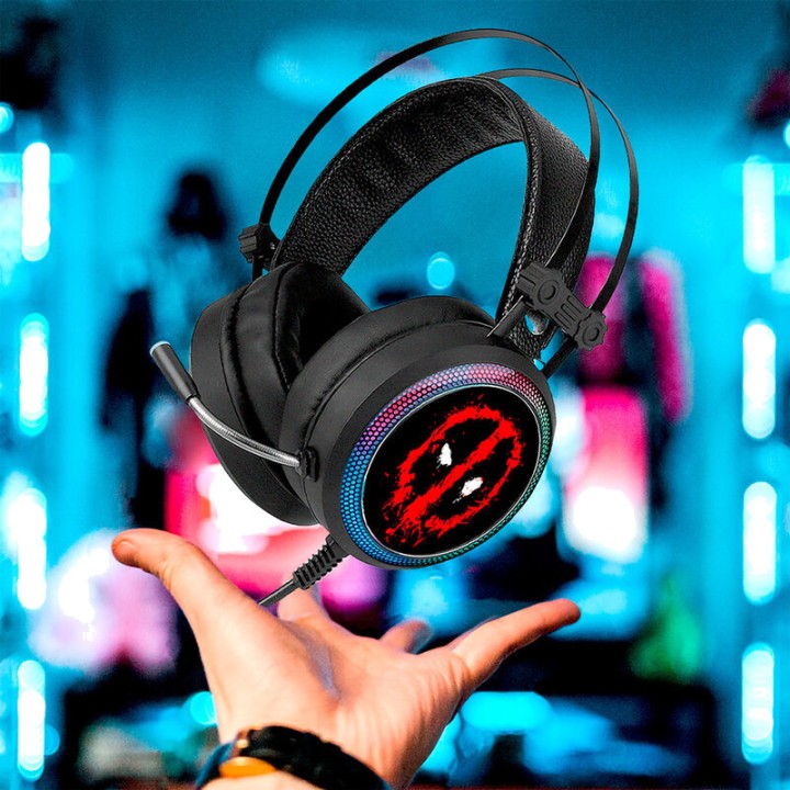 ERT GROUP Orecchini gaming con microfono MARVEL DEADPOOL