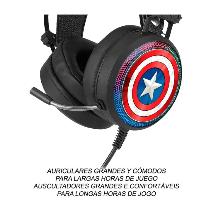 ERT GROUP Gaming headphones with microphone MARVEL CAPITÁN
