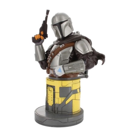 podpornik pre riadiaci prístroje a mobilné telefóny s figurkou cable guy star wars the mandalorian bounty hunter 21 cm