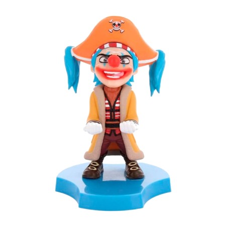 soporte mini para mando y móvil con figura cable guy one piece buggy