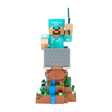 handlebar grip with figure cable guy minecraft diamond steve 20 cm