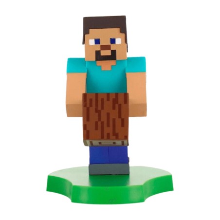 suporte mini para controle e celular com figura cable guy minecraft steve