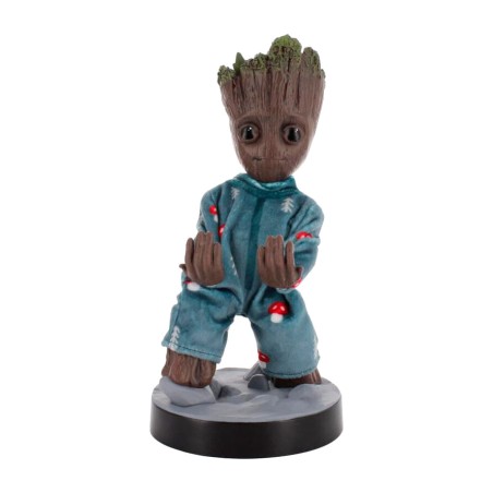 lenkradhalter mit figur für handy cable guy marvel guardianes de la galaxia groot en pijama 20 cm