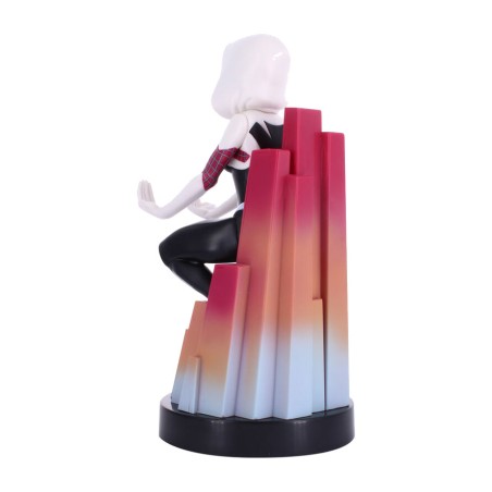 suporte para controle e celular com figura cable guy marvel spider-man spider-gwen 20 cm