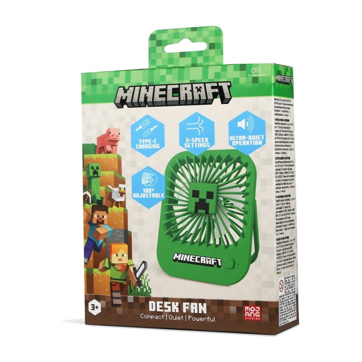 OTL TECHNOLOGIES Napadajúci stolový ventilátor MINECRAFT