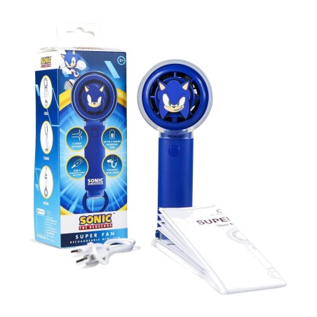 mini ventilador de mano recargable sonic the hedgehog