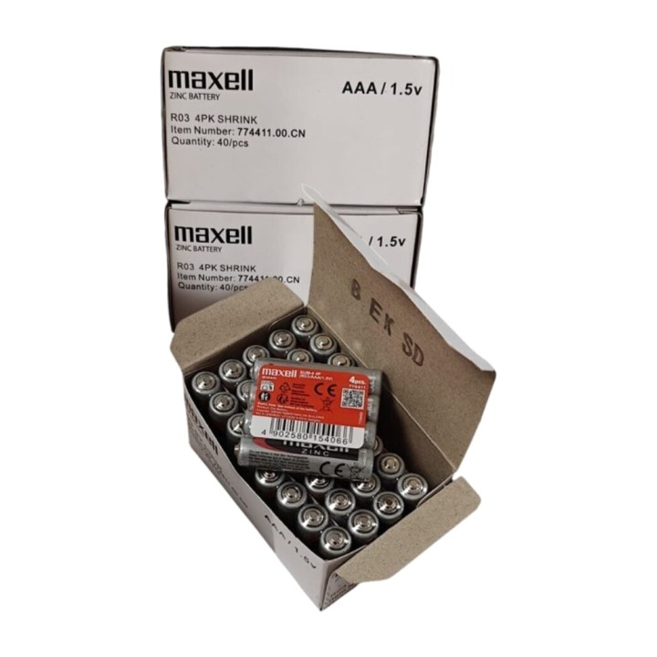 MAXELL Pila salina de manganeso AAA-R03 4 UDS