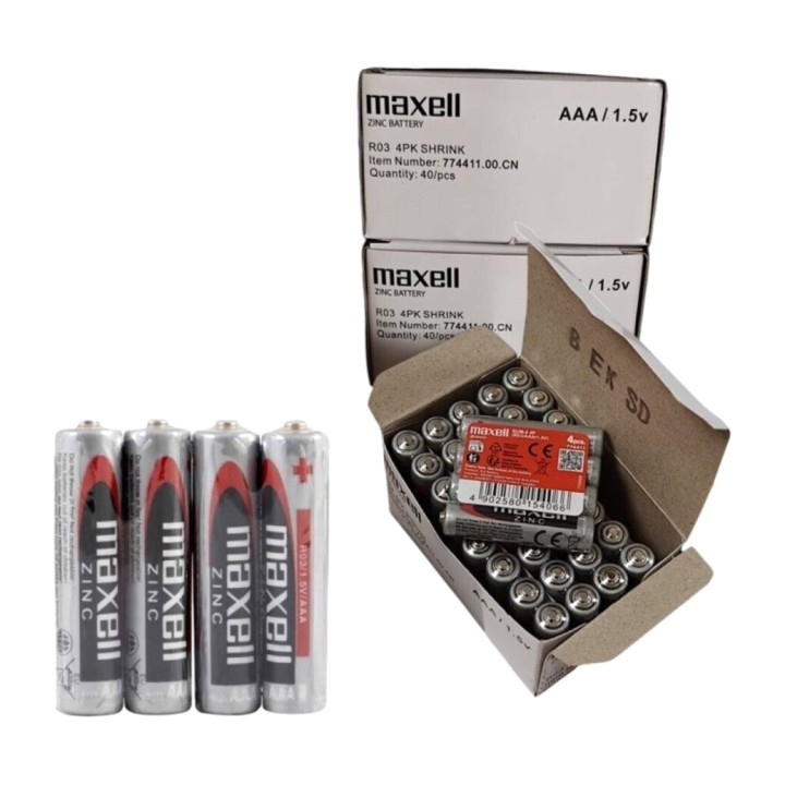 MAXELL Pila salina de manganeso AAA-R03 4 UDS