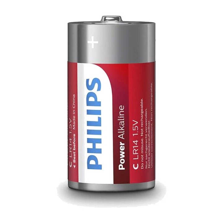 PHILIPS Alkalisk batteri POWER-ALKALINE-31936 C LR14 2 UDS