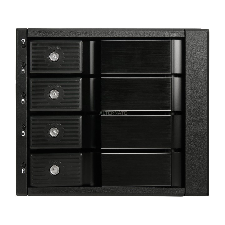 SILVERSTONE Bastidor intercambiable en caliente para 4 discos FS304-12G 3,5"-SAS-SATA 3X5,25" 1866029