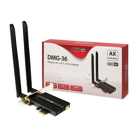 tarjeta de red inalámbrica pcie con bluetooth dmg-36-wifi 6e 5400mbps bt 5.2