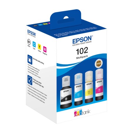 pack de botellas de tinta 102-ecotank c13t03r640 4 uds