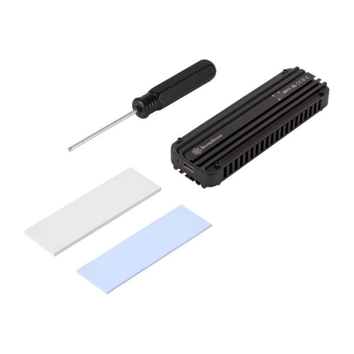 SILVERSTONE Boîtier externe pour SSD MS12 M.2-NVME-USB-C 3.2