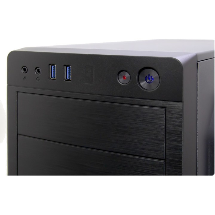 INTER-TECH Boîtier PC moyen tour avec alimentation