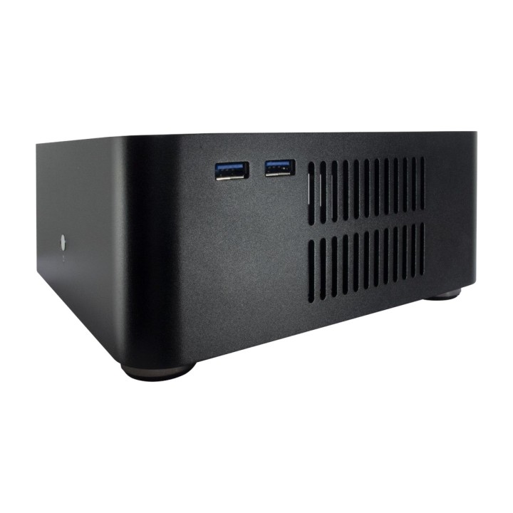 INTER-TECH Caja HTPC de sobremesa con fuente alimentación