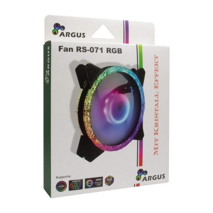 INTER-TECH RGB PC case fan RS-071 PWM 120MM 1200RPM 88885538
