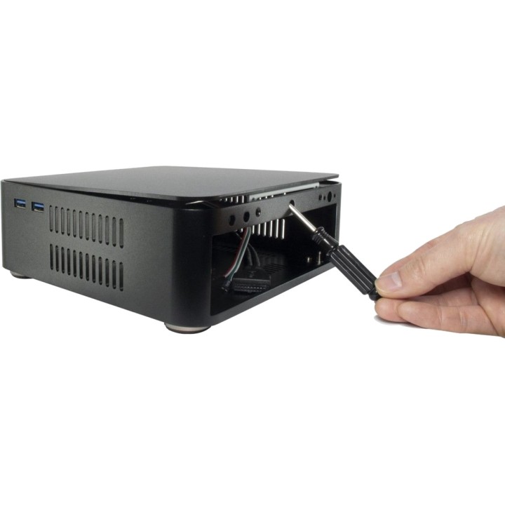 INTER-TECH Desktop HTPC case with power supply A80 MINI-ITX