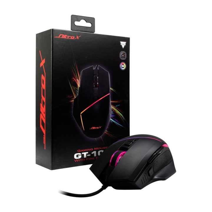 INTER-TECH Mouse gaming cablato GT-100-RGB 6400DPI 1703761