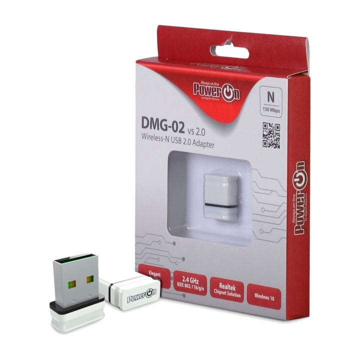 INTER-TECH Adaptateur Wi-Fi USB DMG-02 150MBPS 2,4GHZ