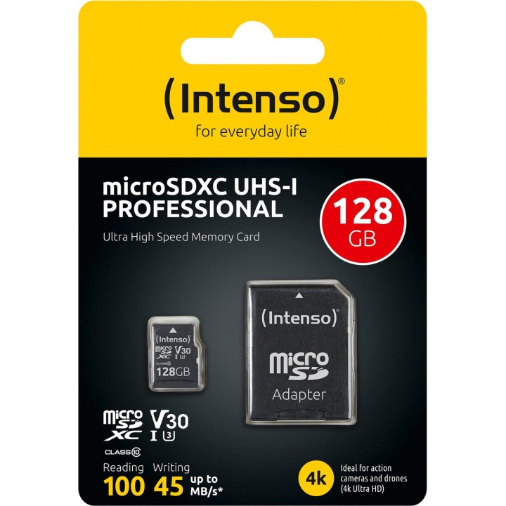 INTENSO Scheda di memoria microSDXC UHS-I PROFESSIONAL-CLASE