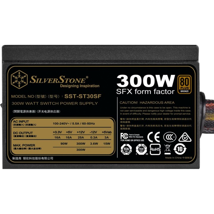 SILVERSTONE Fuente de alimentación compacta para PC STRIDER-ST30SF V2.0 SFX 300W 1367761
