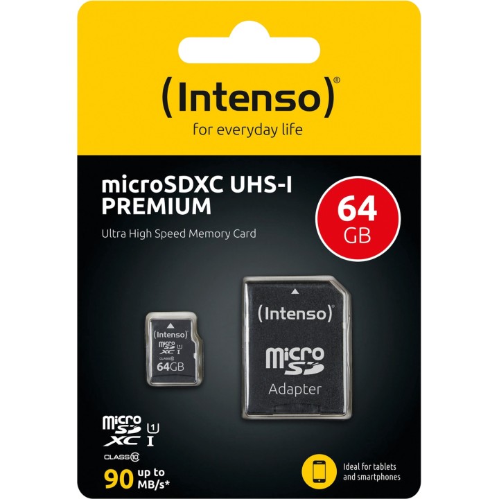 INTENSO Carte mémoire microSDXC UHS-I-PREMIUM-CLASE 10 U1