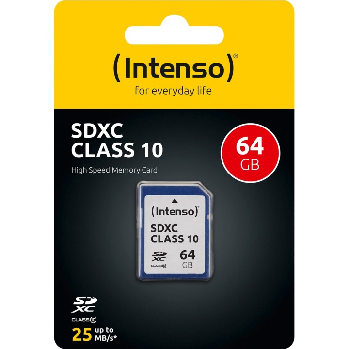 INTENSO SDXC-Speicherkarte CLASE-10 64GB 3411490 1108880