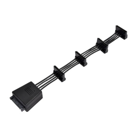 cable alargador de alimentación en cadena para 4 discos cp06-e4-sata 15p 0,19m