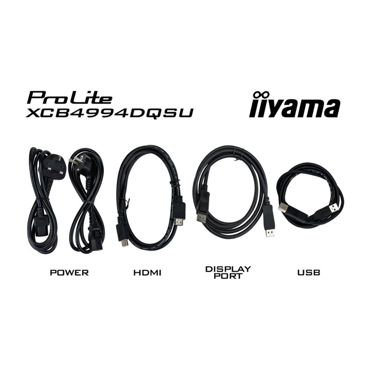 IIYAMA Monitor curvo súper ultrapanorámico con pie regulable en altura PROLITE- 49" DQHD 100214977