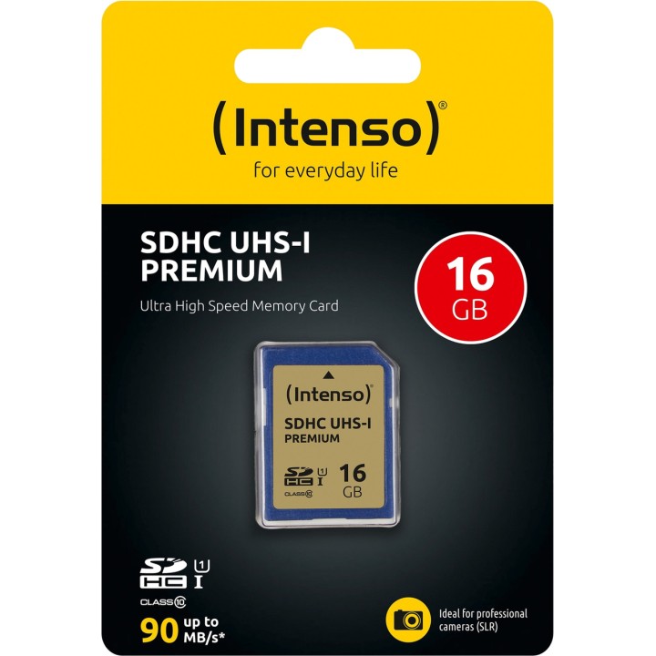 INTENSO SDHC-Speicherkarte UHS-I-PREMIUM-CLASE 10 U1 16GB