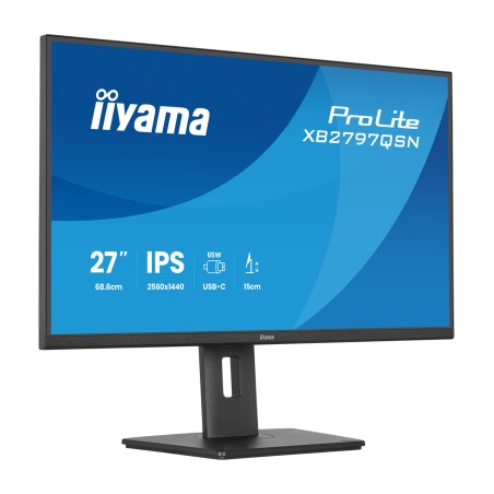 monitor ips con pie regulable en altura prolite- 27" qhd
