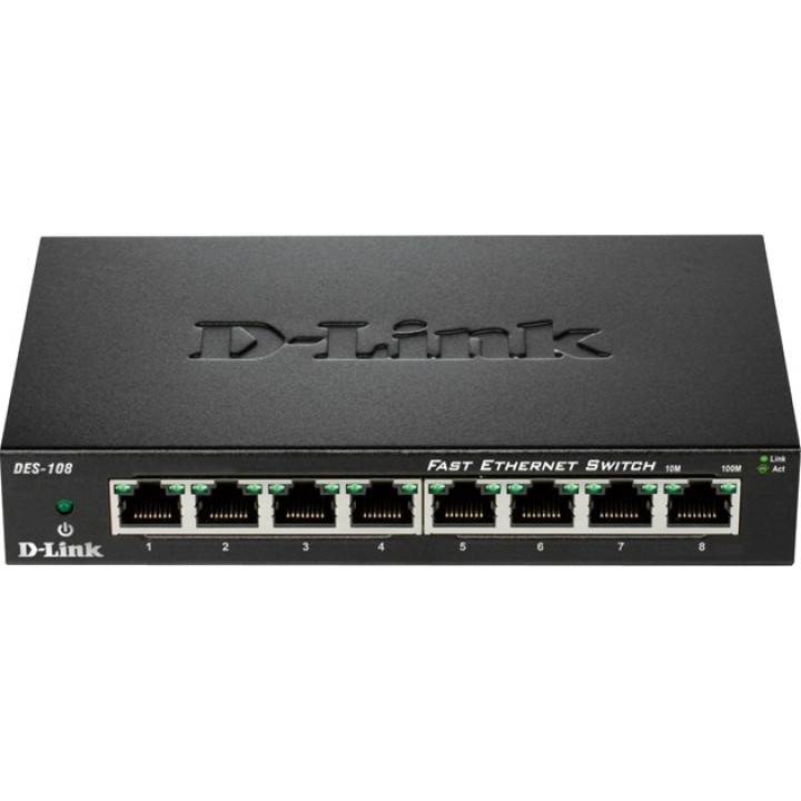 D-LINK Commutateur non administrable à 8 ports DES-108