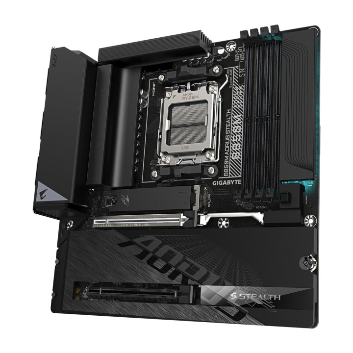 GIGABYTE Placa base micro ATX para AMD B850M AORUS STEALTH AM5 100215497