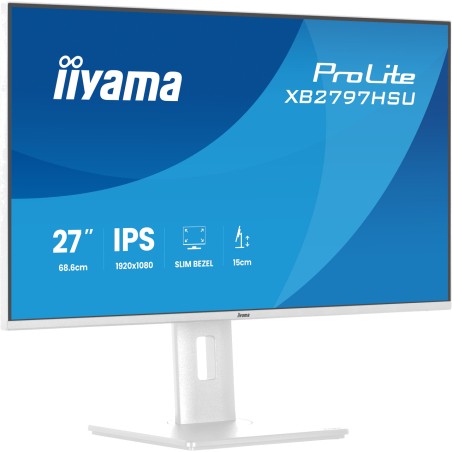 monitor ips con pie regulable en altura prolite- 27" full hd