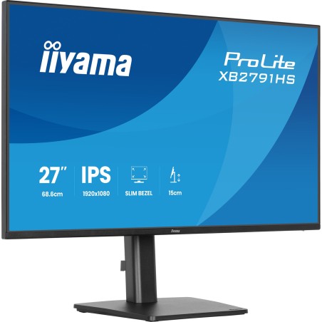 monitor ips con supporto regolabile in altezza prolite- 27" full hd