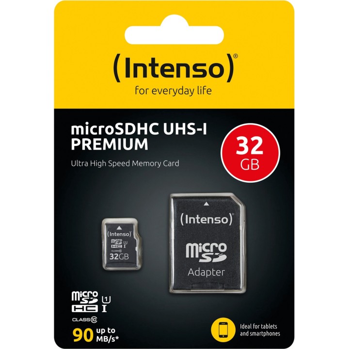 INTENSO microSDHC memory card UHS-I-PREMIUM-CLASE 10 U1 32GB
