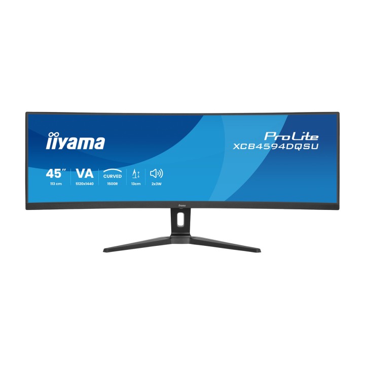 IIYAMA Monitor curvo súper ultrapanorámico con pie regulable en altura PROLITE- 44,5" DQHD 100182374