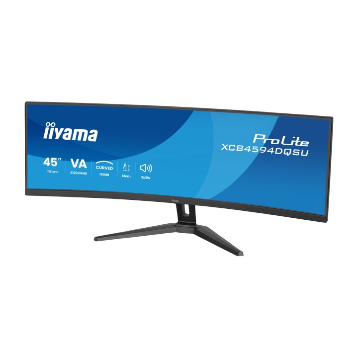IIYAMA Monitor curvo súper ultrapanorámico con pie regulable en altura PROLITE- 44,5" DQHD 100182374