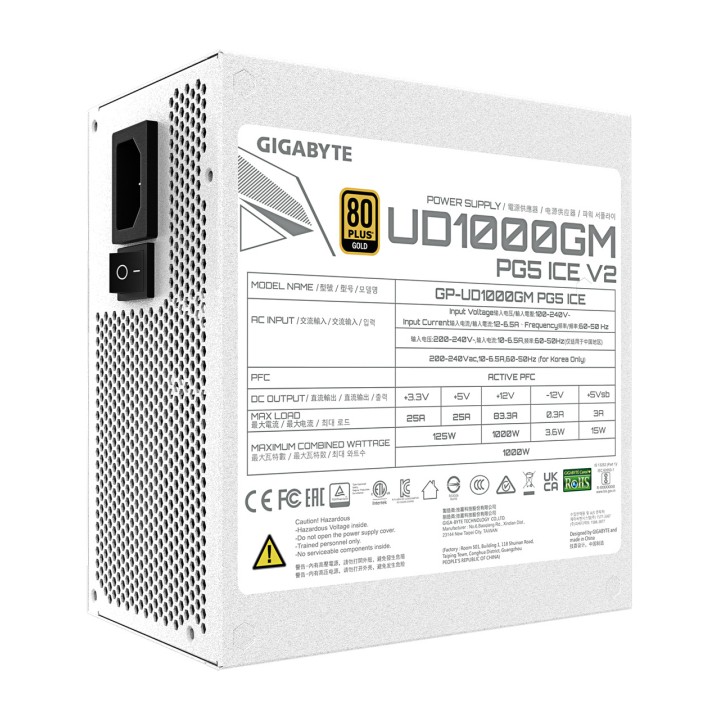 GIGABYTE Fuente de alimentación modular para PC UD1000GM PG5