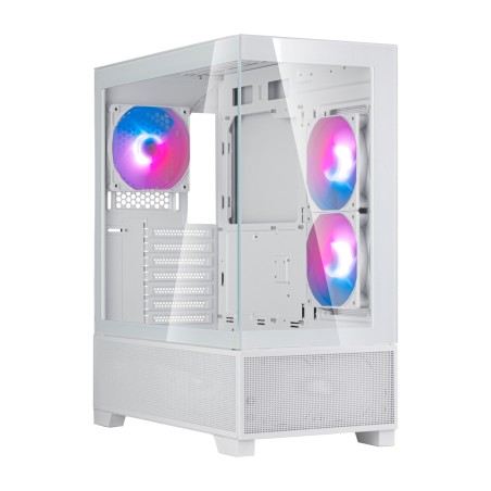 mid-tower pc case with panoramic window lucid 05-atx argb
