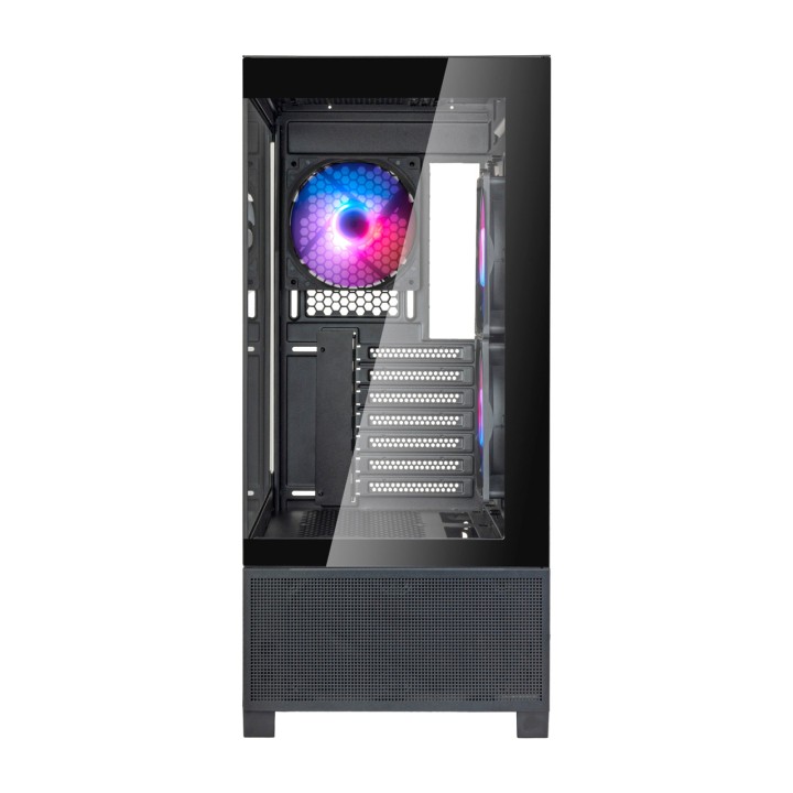 SILVERSTONE Caja de PC semitorre con ventana panorámica LUCID 05-ATX ARGB 100186988VAR