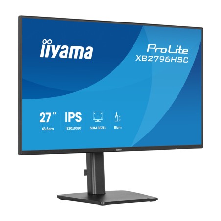 ips monitor with height-adjustable stand prolite- 27" full hd