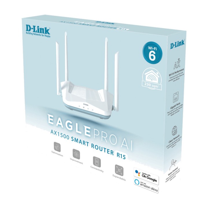 D-LINK Smart Wi-Fi 6 router EAGLE PRO AI R15 AX1500