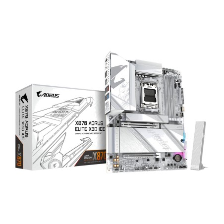 atx-mainboard für amd x870 aorus elite x3d ice am5