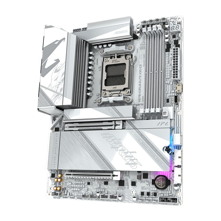 GIGABYTE ATX motherboard for AMD X870 AORUS ELITE X3D ICE