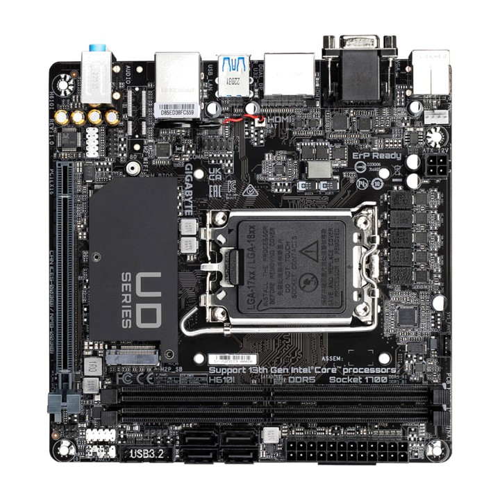GIGABYTE Mini-ITX motherboard for Intel H610I LGA1700