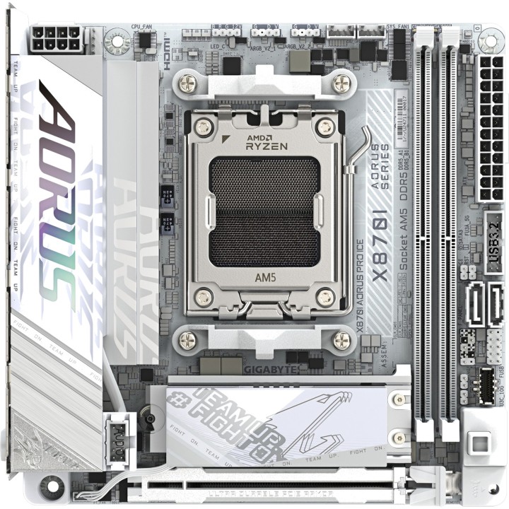 GIGABYTE Carte mère Mini-ITX pour AMD X870I AORUS PRO ICE