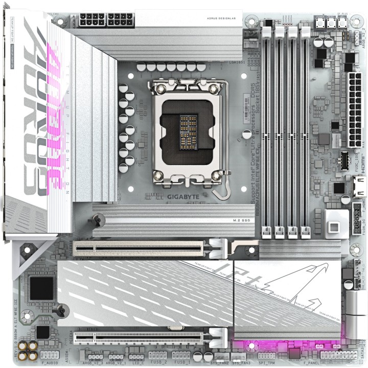 GIGABYTE Placa base micro ATX para Intel B860M AORUS ELITE WIFI6E ICE LGA1851 100102498